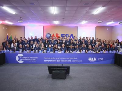 Foto da Notícia: Em evento inédito, 1º Colégio de Presidentes de Comissões da OAB-MT alinha atuação estratégica conjunta
