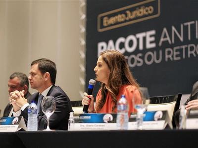 Foto da Notícia: Gisela Cardoso participa da abertura do encontro 'Pacote Anticrime - Avanços e Retrocessos'