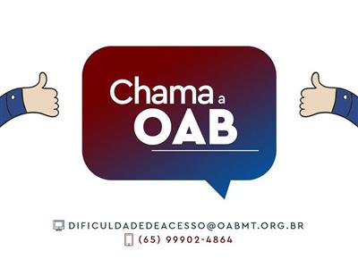 Foto da Notícia: Advocacia de MT recorre ao 'Chama a OAB', para registrar dificuldade de acessar o Judiciário