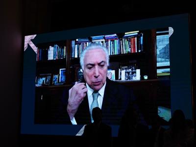 Foto da Notícia: 'Precisamos de investimentos estrangeiros', ressalta Michel Temer em evento mato-grossense