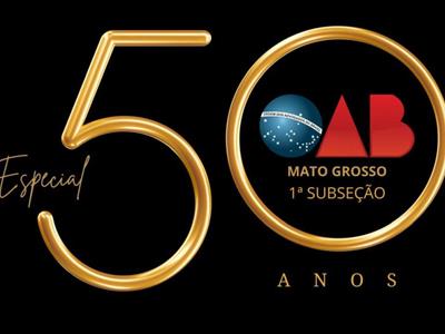 Notícia destaque: 1ª Subseção de Rondonópolis anuncia baile para celebrar 50 anos de história